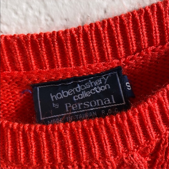 Cute Vintage Preppy Red Short Sleeve Sweater - Picture 4 of 4